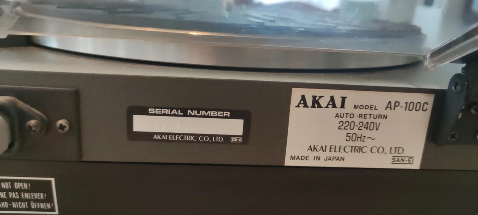 Plattenspieler Akai AP 100C - Bild 3 von 3