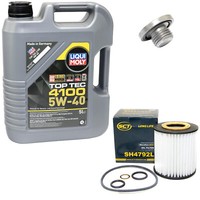 MotoröL Set 5W-40 5 Liter + ÖLfilter SH 4792 L + Schraube FüR BMW 3Er 318I 316I