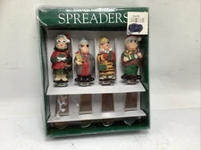 VINTAGE 1999 Boston Warehouse Holiday Folk Set Of 4 Spreaders - NEW in Package