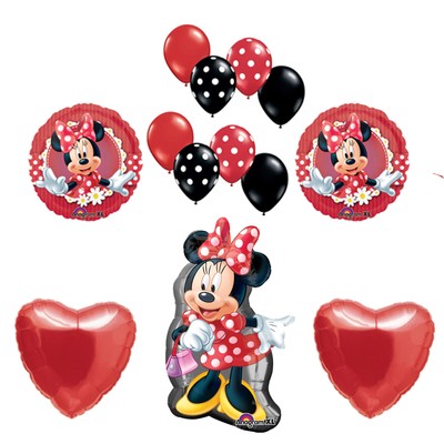 Disney Minnie Mouse Birthday Party Balloons Party Supplies Red