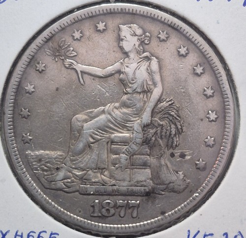 1877 P Trade Dollar Silver Dollar - VF - Very Fine