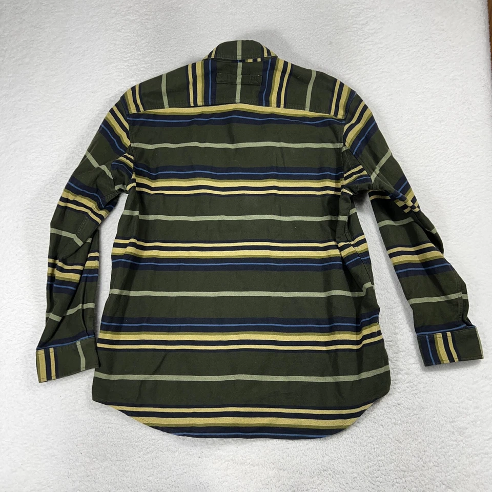 Duluth Trading Shirt Heavy Flannel Green Men's L Outdoors Hiking Workwear Pocket - Image 3 of 4