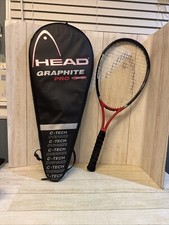 Head Graphite Pro Tennis Racket Xtralong C-tech Oversize With Carrying Bag