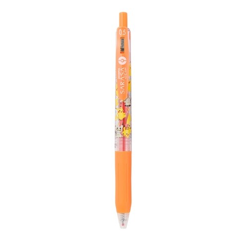 Pokemon Center Original ZEBRA SARASA Pikachu Mimikyu Ballpoint pen Orange ink