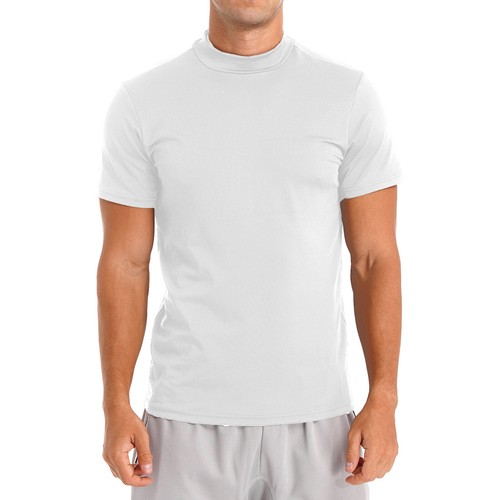 Mens T-Shirts Basic Short Sleeve Slim Fit Undershirt Solid Pullover Tank Tops - Picture 19 of 52
