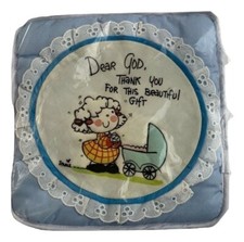 Vtg Dear God Kids Greetings "Dear God Thank You For This Beautiful Gift" Boy