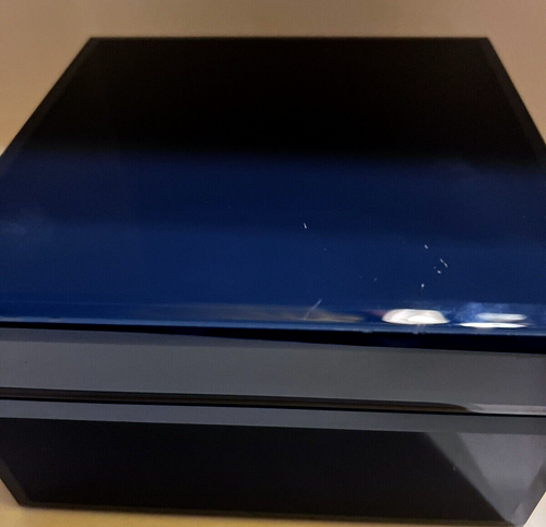 American Atelier Blue Agate Box/Hinged Lid Lined 6" X 6" Tag - Picture 5 of 11