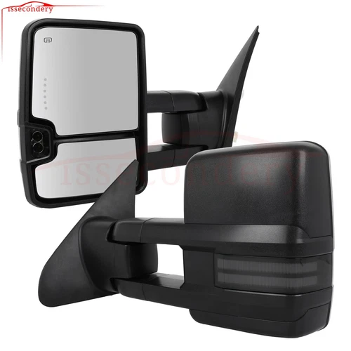 Pair Tow Mirrors For 2007-2021 Toyota Tundra Power Heated Running Light Signals