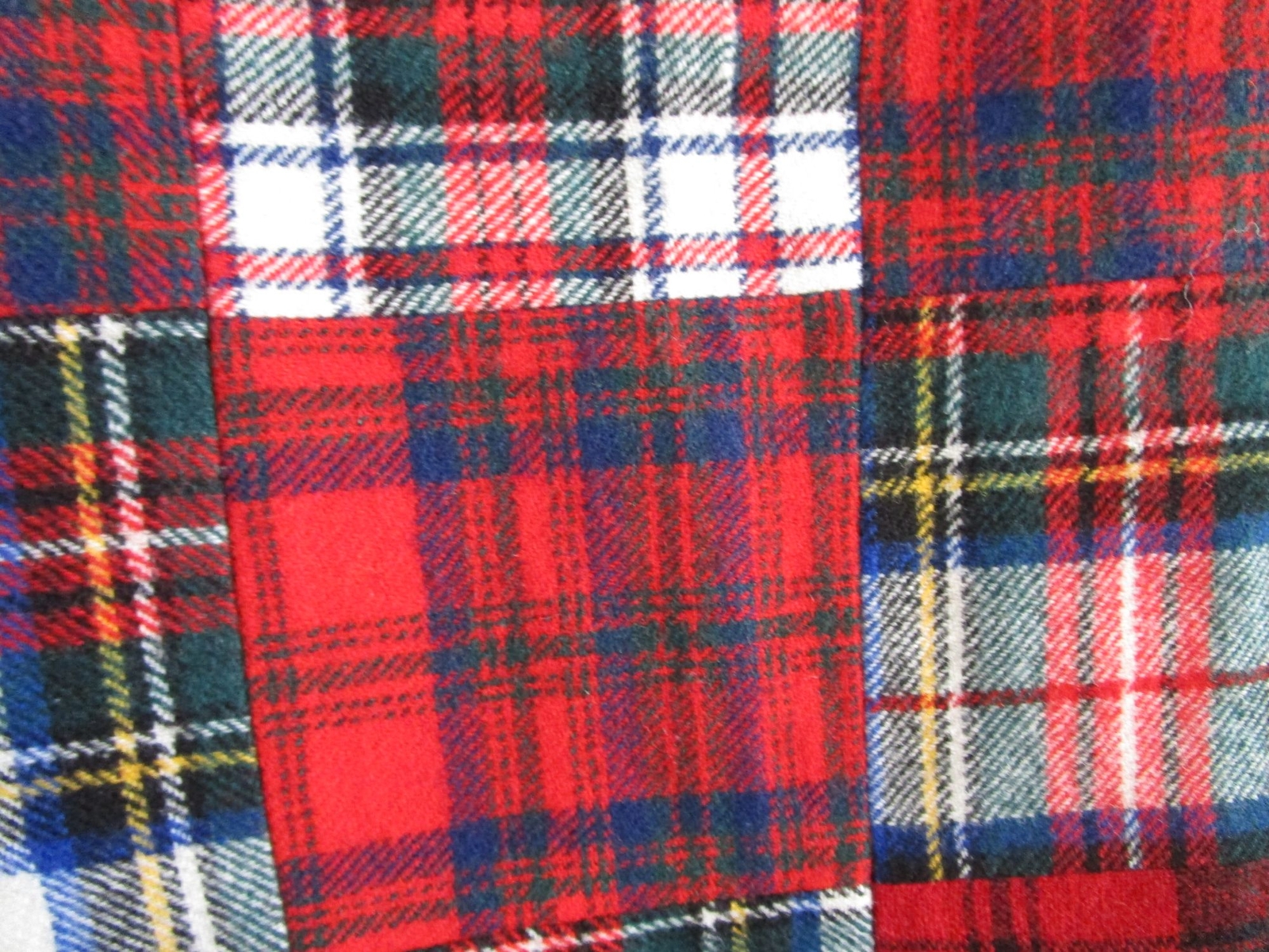 Wool Plaid Patchwork Flare Pants Lined No Tag Vin… - image 7