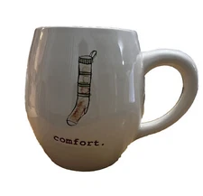 Rae Dunn Comfort. Christmas Mug Coffee Tea Hot Chocolate Stocking Red Chunky