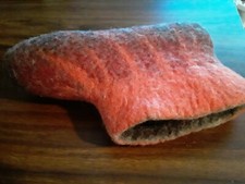 men's felted wool slippers custom made in USA Blue adult 8 - 12 size short boots