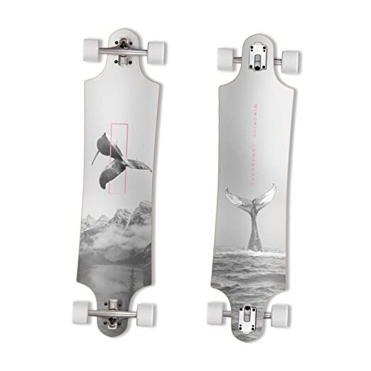 Downhill Maple Longboard Skateboard 40-inch Drop Trough Deck Made for Cruising  