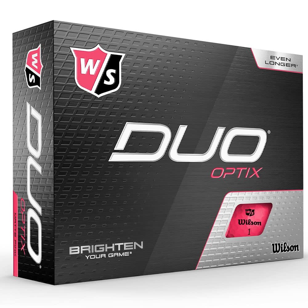 WILSON Men's Staff Duo Optix Golf Balls - Matte Pink