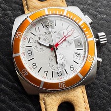 ECCELLENTE ZODIAC VINTAGE V-SPORT ZO2105 CRONOGRAFO QUARZO SVIZZERO