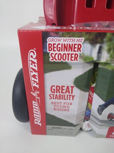 Radio Flyer Grow With Me Beginner Kick Scooter for Ages 2-5 up to 50 lbs Open Bx - Picture 6 of 10