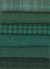 HAND DYED RUG HOOKING WOOL Mill-Dyed ~ "LAGOON BLUE" (6-pc. collection)