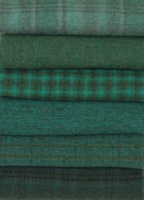 #ad HAND DYED RUG HOOKING WOOL Mill Dyed quot;LAGOON BLUEquot; 6 pc. collection $19.00