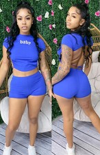 Open back short set