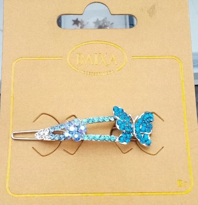 24 Fermagli Per Capelli A Farfalla, Plastica Marrone, Accessori Donna, Nuovi