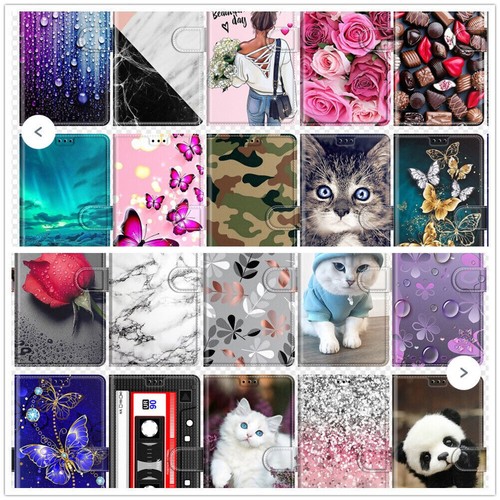 Flip Cat Flower Butterfly Panda Card Wallet Cover Case For ZTE Nokia Motorola - 第 2/42 張圖片