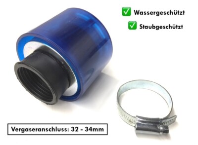 TGB Bullet RR RS 2.0, Pegasus R50X (BM1) Tuning Sport Luftfilter Blau Rund 32mm