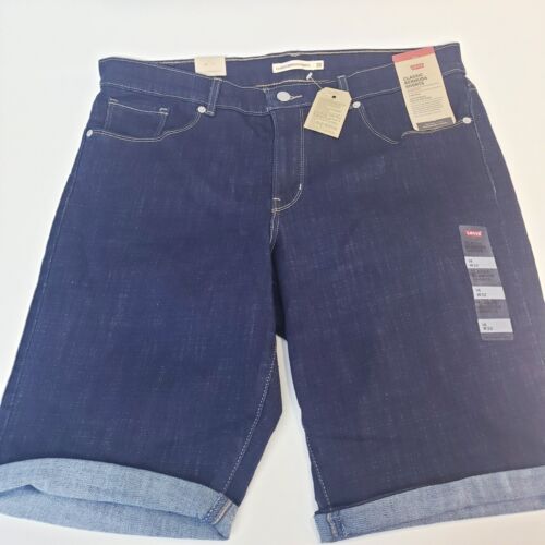 NWT Levi's Women's Size 14 W32 Classic Bermuda Denim Shorts Dark Blue Jean