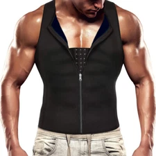 Men's Neoprene Body Shaper Sweat Sauna Vest Weight Loss Waist Trainer Shapewear