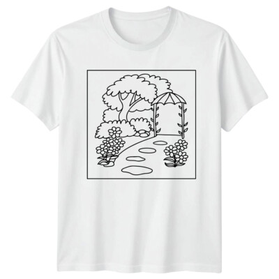 Garden Archway Nature Graphic Tee Herren T-Shirt Damen Oberteil Unisex