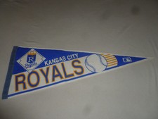  KANSAS CITY ROYALS PENNANT MAJOR LEAGUE BASEBALL BANNER FLAG MLB VINTAGE 30