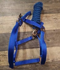 Unbranded Horse Halter And Lead, Asjustable, Padded, Blue