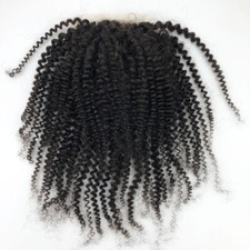 5 5 Silk Base Lace Closure Human Hair Women's Afro Kinky Curly Skin Top Closure
