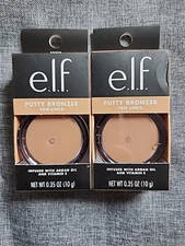 2x e.l.f. ELF Putty Cream Bronzer Tan Lines 0.35oz 10g Ea Argan Oil Vitamin E 