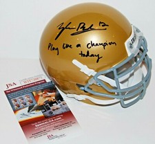 Tyler Buchner signed (NOTRE DAME FIGHTING IRISH mini football helmet JSA Witness Tyler Buchner signed (NOTRE DAME FIGHTING IRISH mini football helmet JSA Witness
