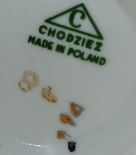 Chodziez Poland China White With Gold Trim, Light Pink Roses Partial Tea 6 Svc - Picture 9 of 17