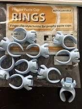 Dental Prophy Paste Cup Plastic Rings Fingerhold Autoclavable 10pcs/Bg