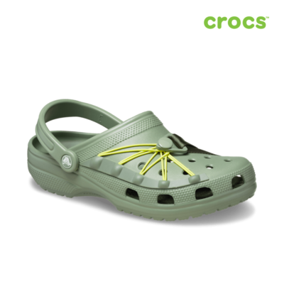 NEW CROCS CLASSIC BUNGEE CORD CLOG 210393-3WPP Morse Green Sesame
