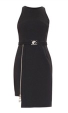 Versace Collection Belted Side Zip Dress Authentic NWT Size 40