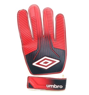 Umbro Swerve rot weiß schwarz Fußball Torwarthandschuhe Größe 4 Alter 5 - 7