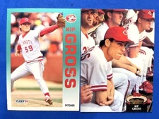 Kip Gross 1992 Fleer & 1992 Topps Stadium Club Baseball - Reds