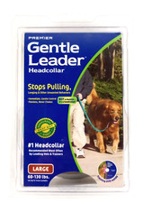 PREMIER GENTLE LEADER HEADCOLLAR - Large Dogs 60-130lbs - Black - Stops Pulling