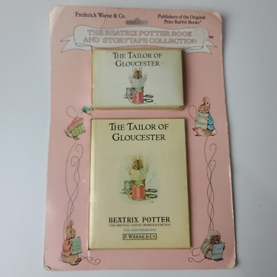 Vintage Beatrix Potter Book & StoryTape Collection The Tailor Of Gloucester 1989