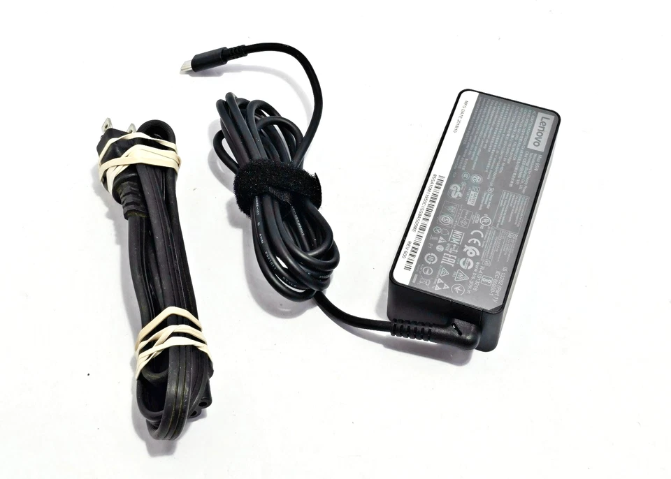 Adaptador de CA Lenovo 65 vatios tipo C USB ADLX65YCC3A para ThinkPad IdeaPad ThinkBook Foto 3 de 4