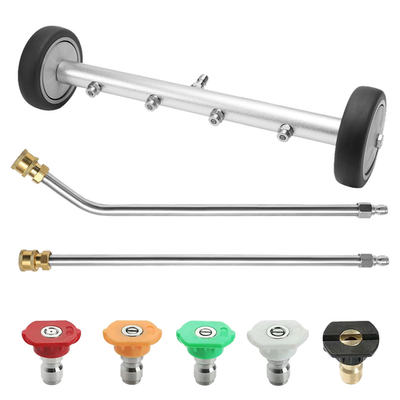 #ad 16quot; 2 in 1 Pressure Washer Undercarriage Cleaner with 5 Nozzles 2 Extension Rods $39.96