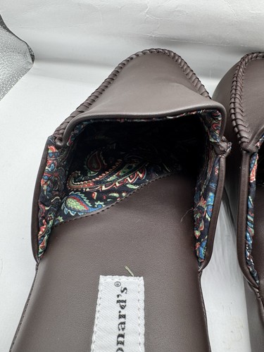 Dr Leonard's Diabetic Slippers 11 Mens Brown - Picture 7 of 20