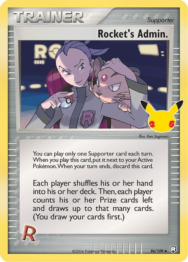 Rocket's Admin - 86/109 - Pokemon Celebrations Classic Collection Holo Rare NM