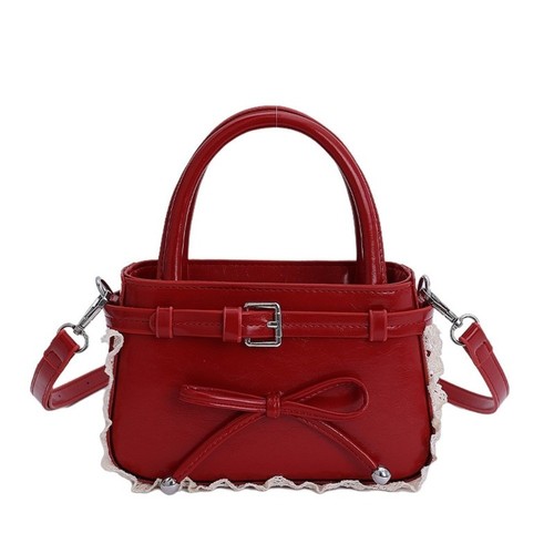 Stylish Bow Crossbody Bag Korean Women's Handbags Trendy Bow Leather Bag Daily - Picture 15 of 16