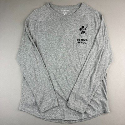 American Eagle x Disney Womens Medium Gray ''Be True Be You'' Long Sleeve T-Shirt
