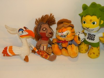 Garfield Little Hobo König der Löwen Simba +Zazu WM 2010 Zakumi Plüsch Konvolut