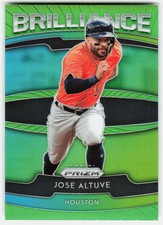 2020 Panini Prizm Brilliance Lime Green Prizm Jose Altuve #B-7 Astros /125