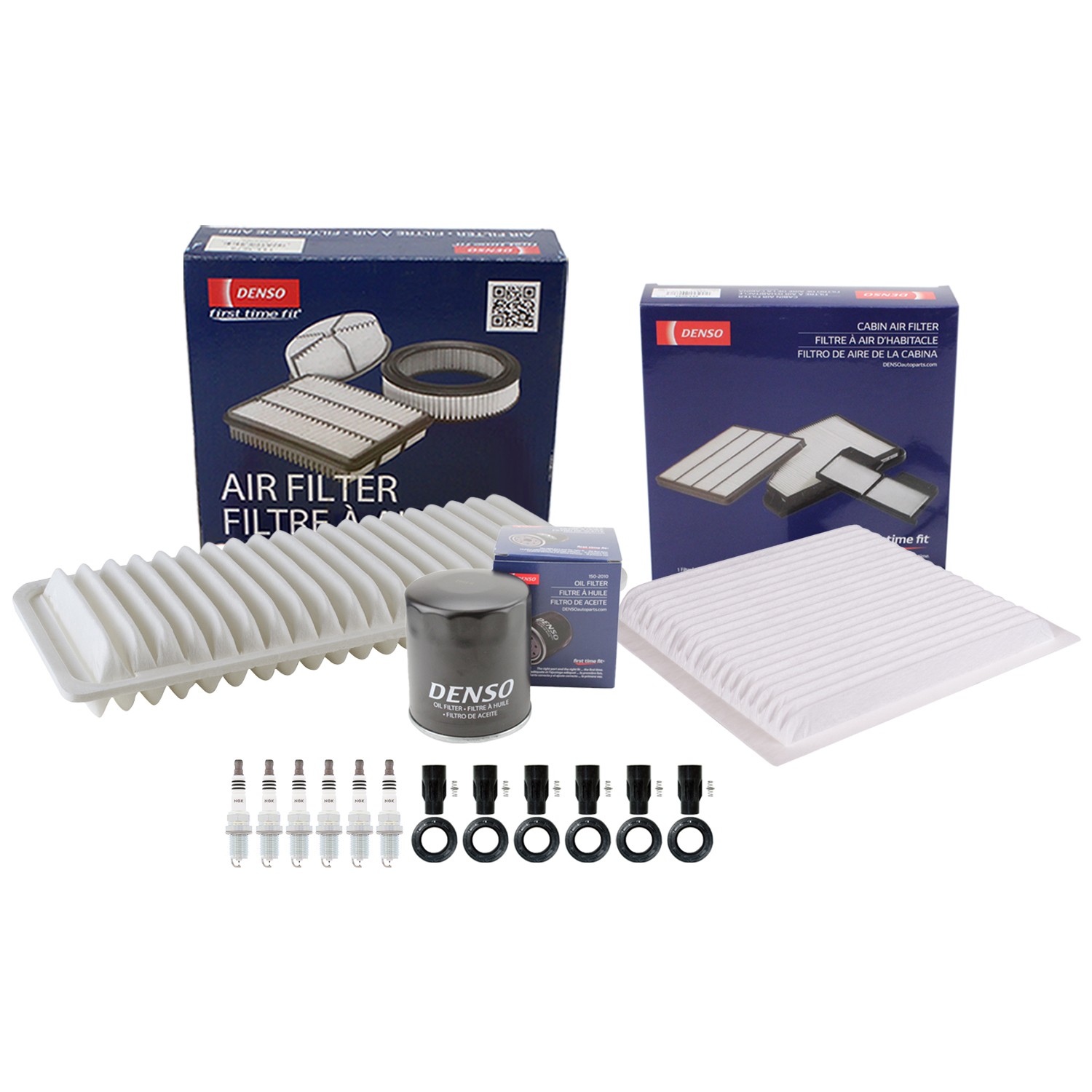 Denso Tune Up Kit NGK 6 Spark Plugs  Boots Kit for Highlander 3.3L V6 3MZ-FE